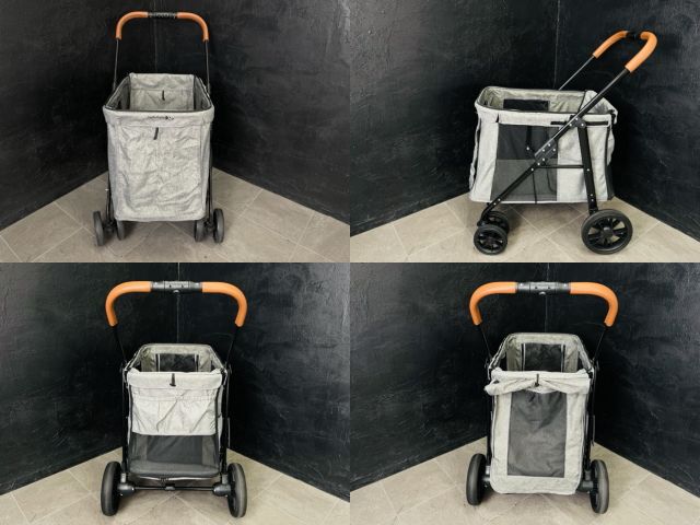犬用品 Joyfultails ペットカート グレー系 折りたたみ 4輪