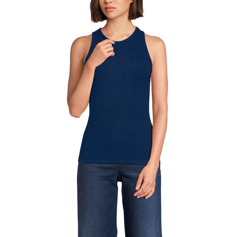 ランズエンド レディース トップス Tシャツ Womens Lands Endrapey Rib
