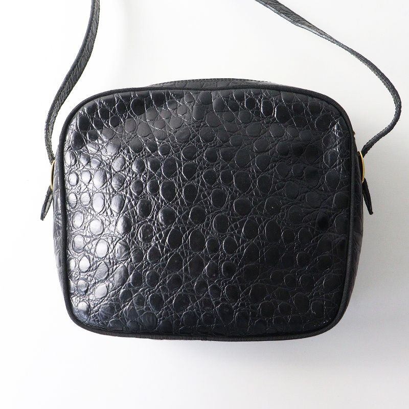 レディース Vintage Salvatore Ferragamo Crocodile embossed vara 