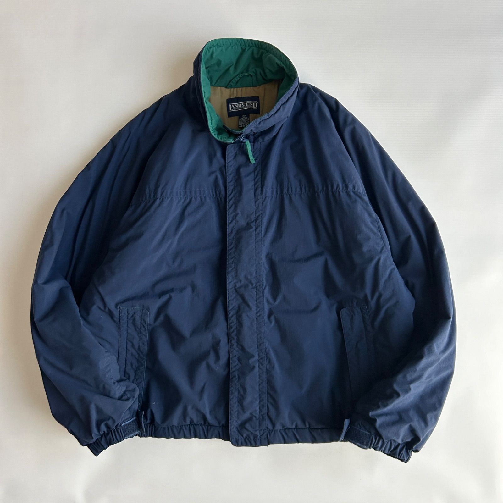 ランズエンド ネイビー フロントジッパー ジャンパー ランズエンド 90s 