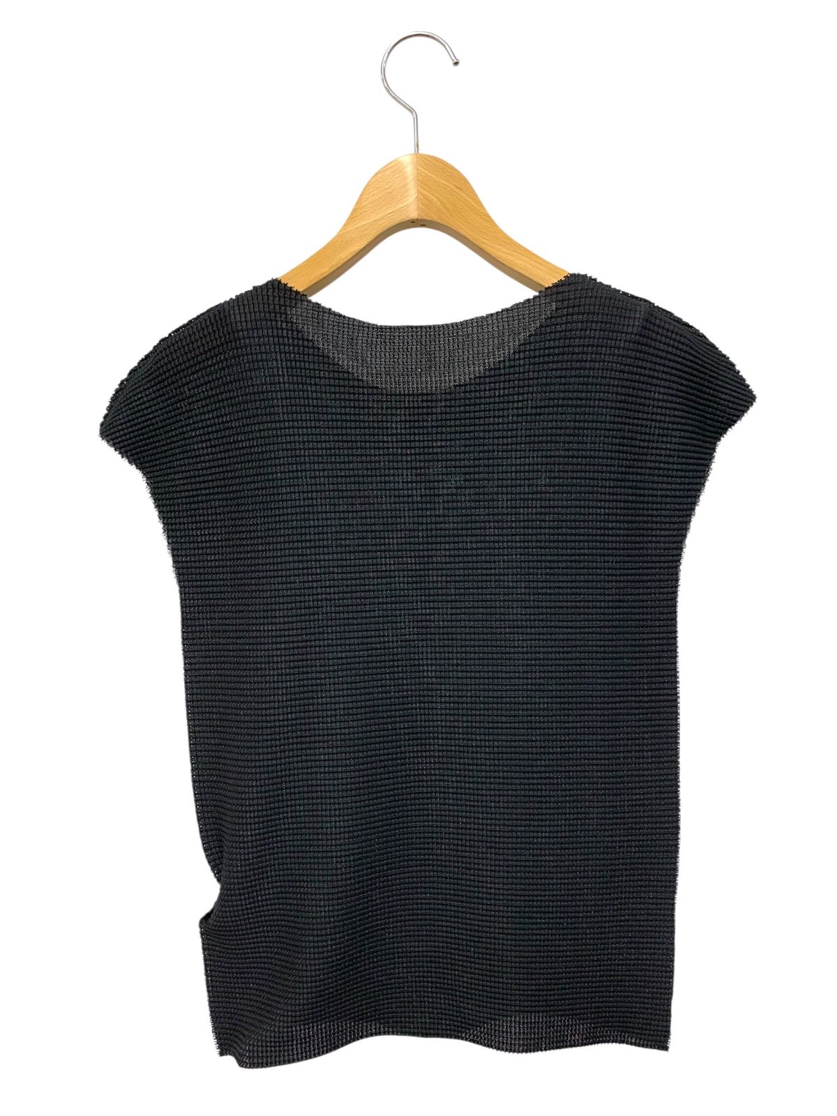 ミーイッセイミヤケ NIT STRETCH PLEATS MI61KK367 カットソー ブラック IT5BKGLZQA3I ミーイッセイミヤケ NIT STRETCH PLEATS MI61KK367 カットソー