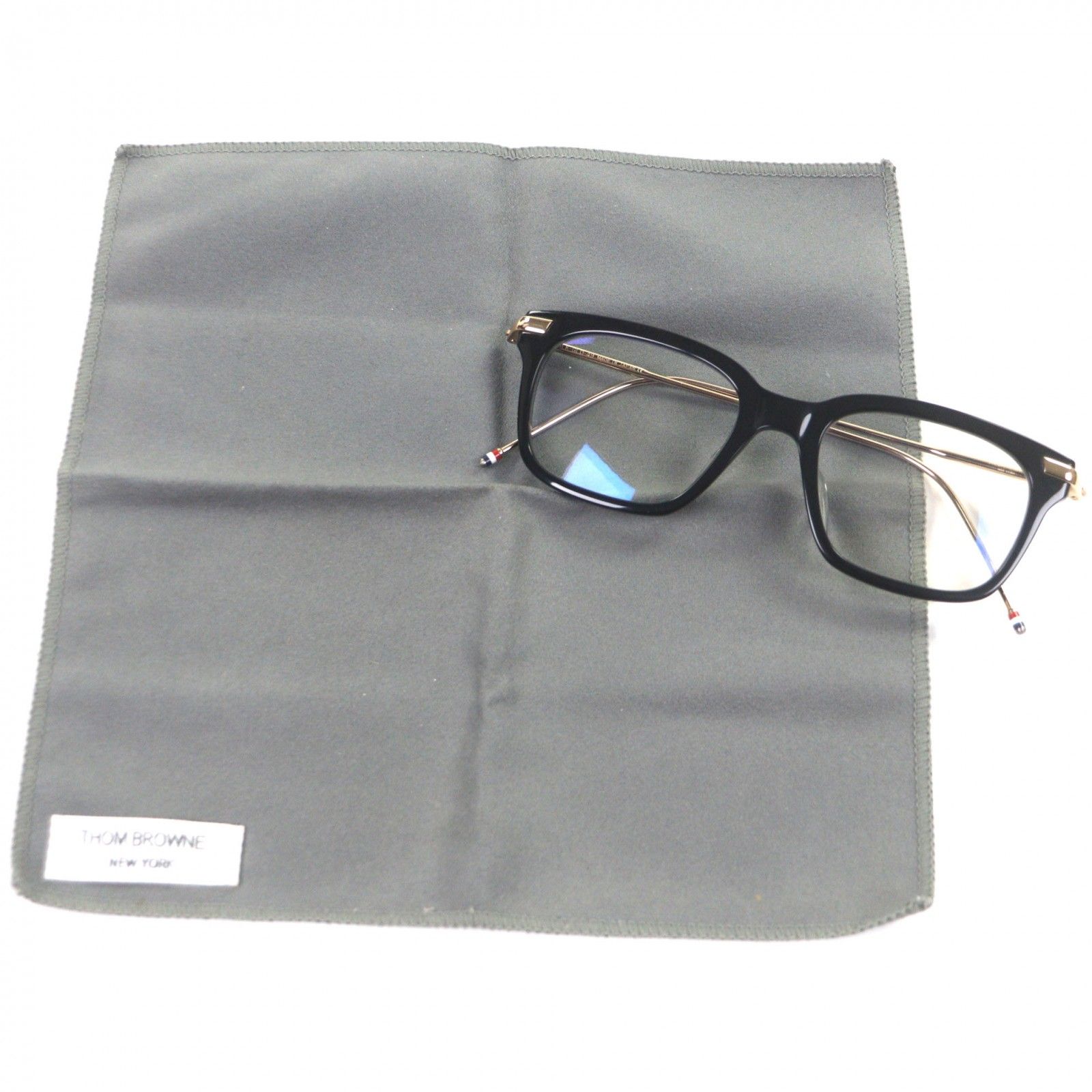 美品▽THOM BROWNE トムブラウン TB-701-A スクエアフロント メガネ