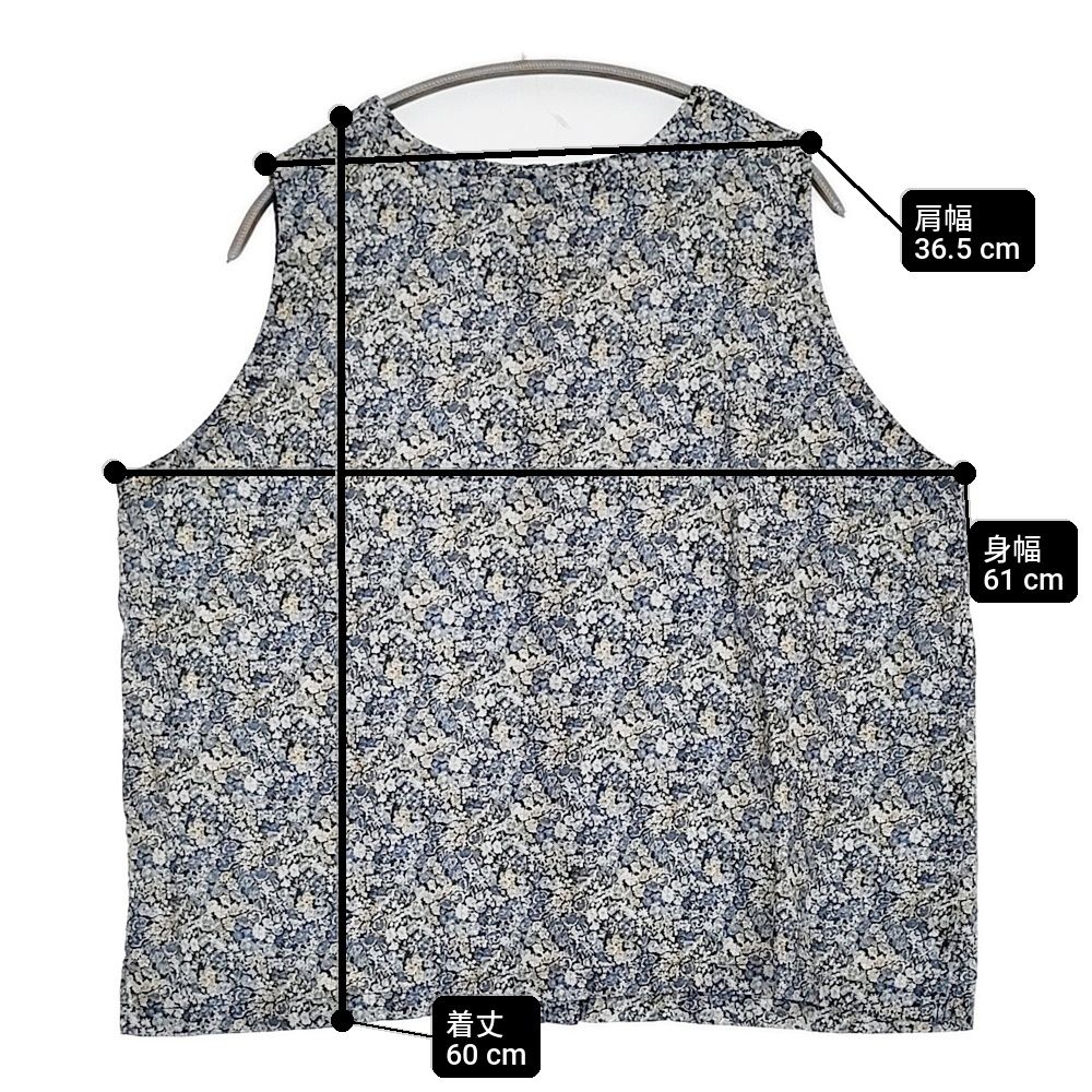 nest Robe リネンリバティ2wayノースリーブブラウス 01251-1058 定価 