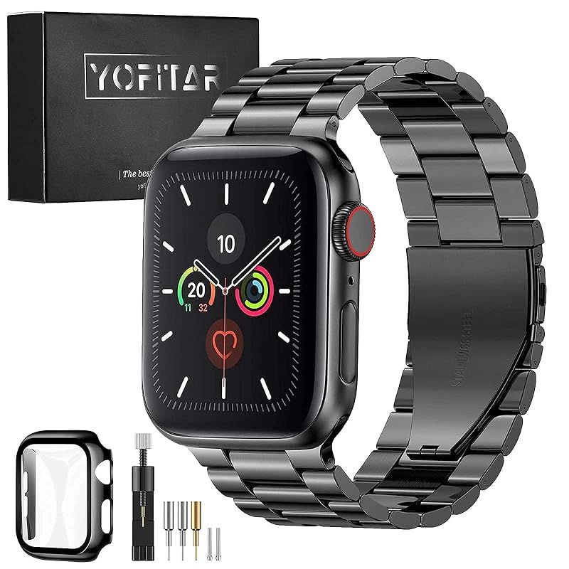 [YOFITAR] for Apple Watch バンド 保護ケース付き ステンレス製 アップルウォッチ 交換ベルト Apple Watch Ultra 3/Ultra 2/Ultra/11/10/9/8/7/SE3/SE2/6/SE/5/4/3/2/1 0