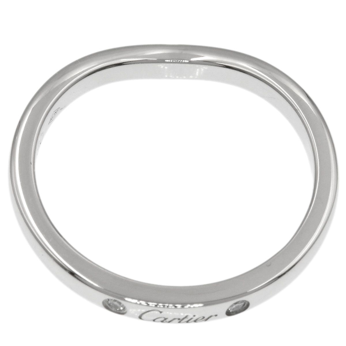 CARTIER カルティエ バレリーナ カーブ 3P ダイヤモンド #48 リング