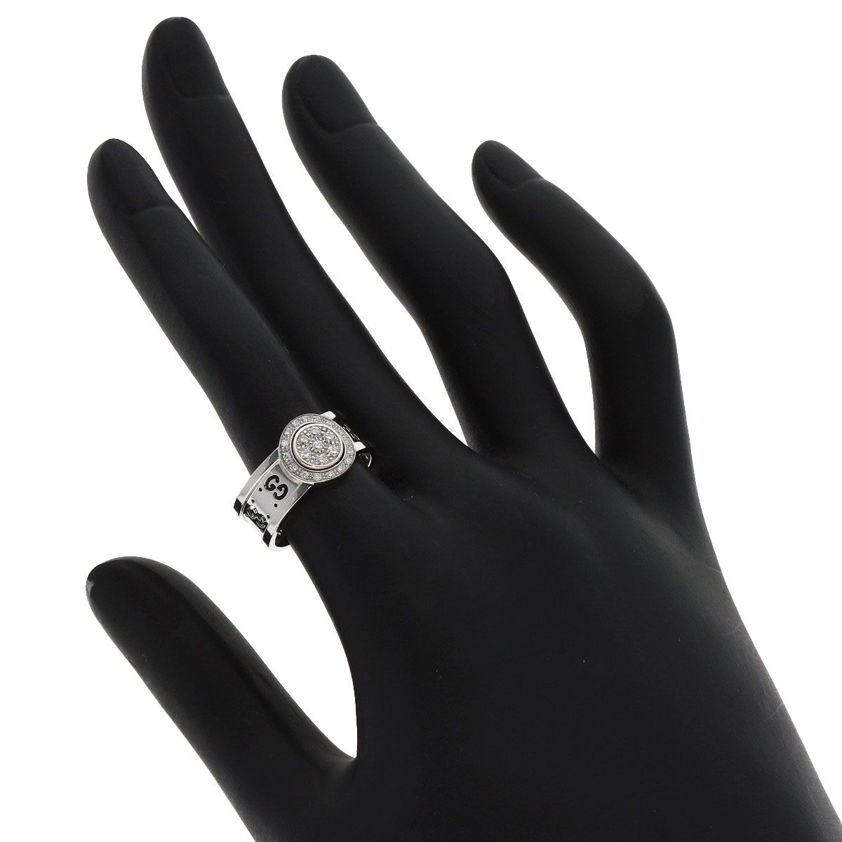 GUCCI グッチ アイコン トワール ダイヤモンド #12 リング・指輪 K18WG 