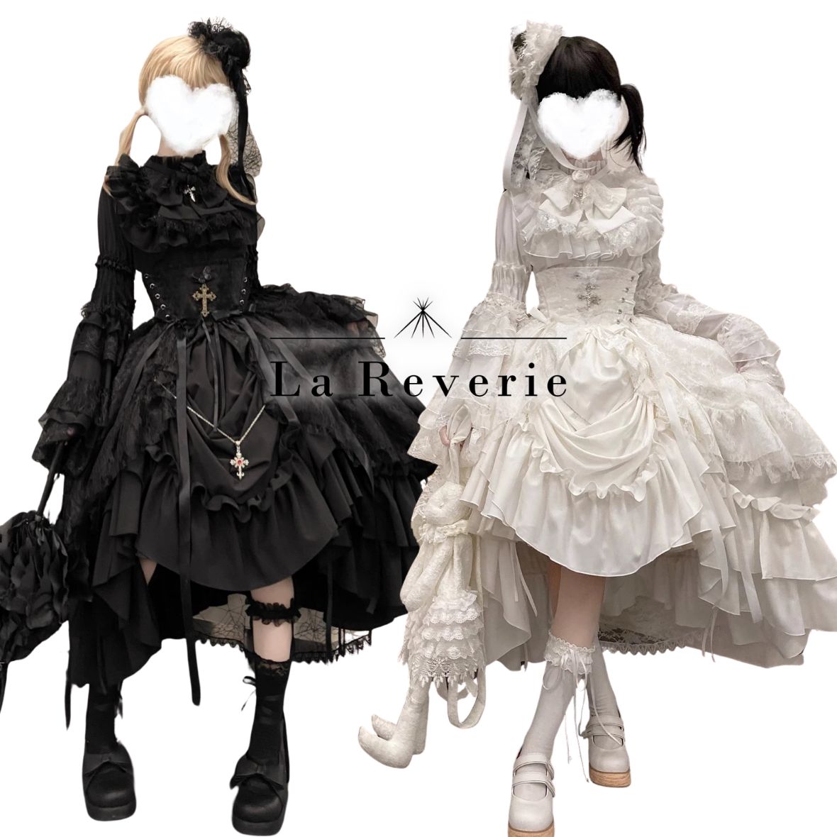 甘ロリ 黒ロリ ゴシック ロリータ 3点セット ブラウス コルセット