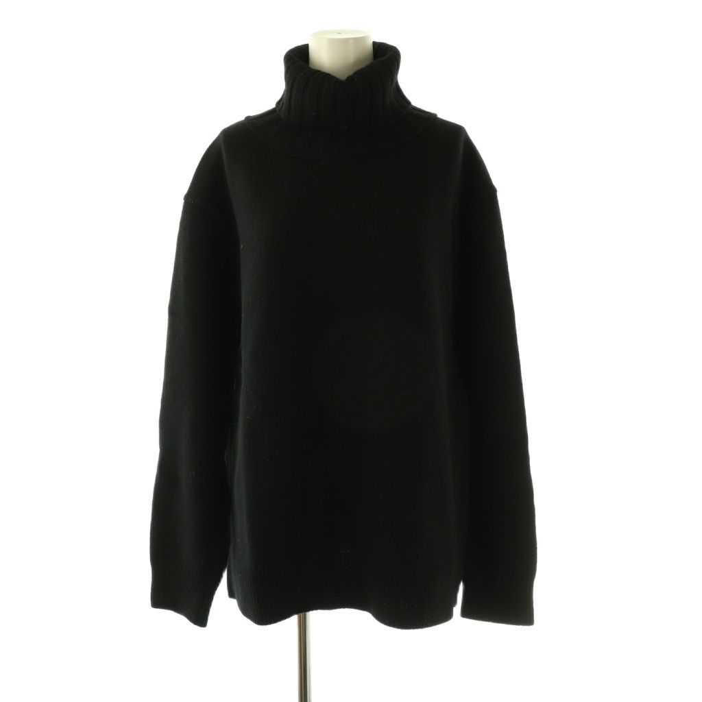 Deuxieme Classe JADEタートルネックニット紺 トップス ニット