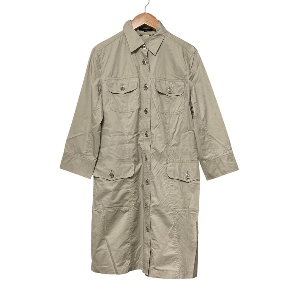 良品】BURBERRY LONDON ステンカラーコート ノバチェックブラック
