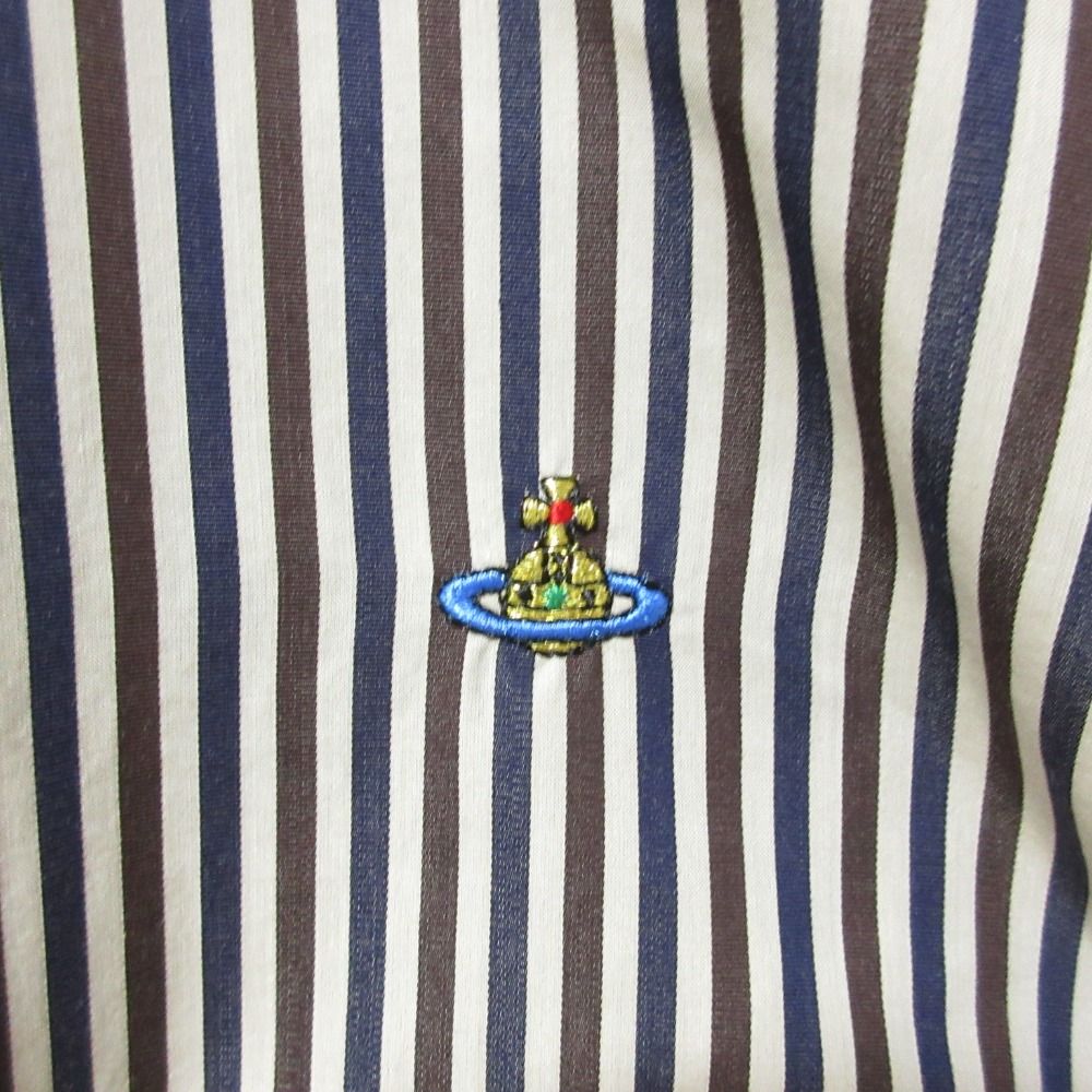 Vivienne West Wood 刺繍ストライプ シャツ 良品 Vivienne Westwood