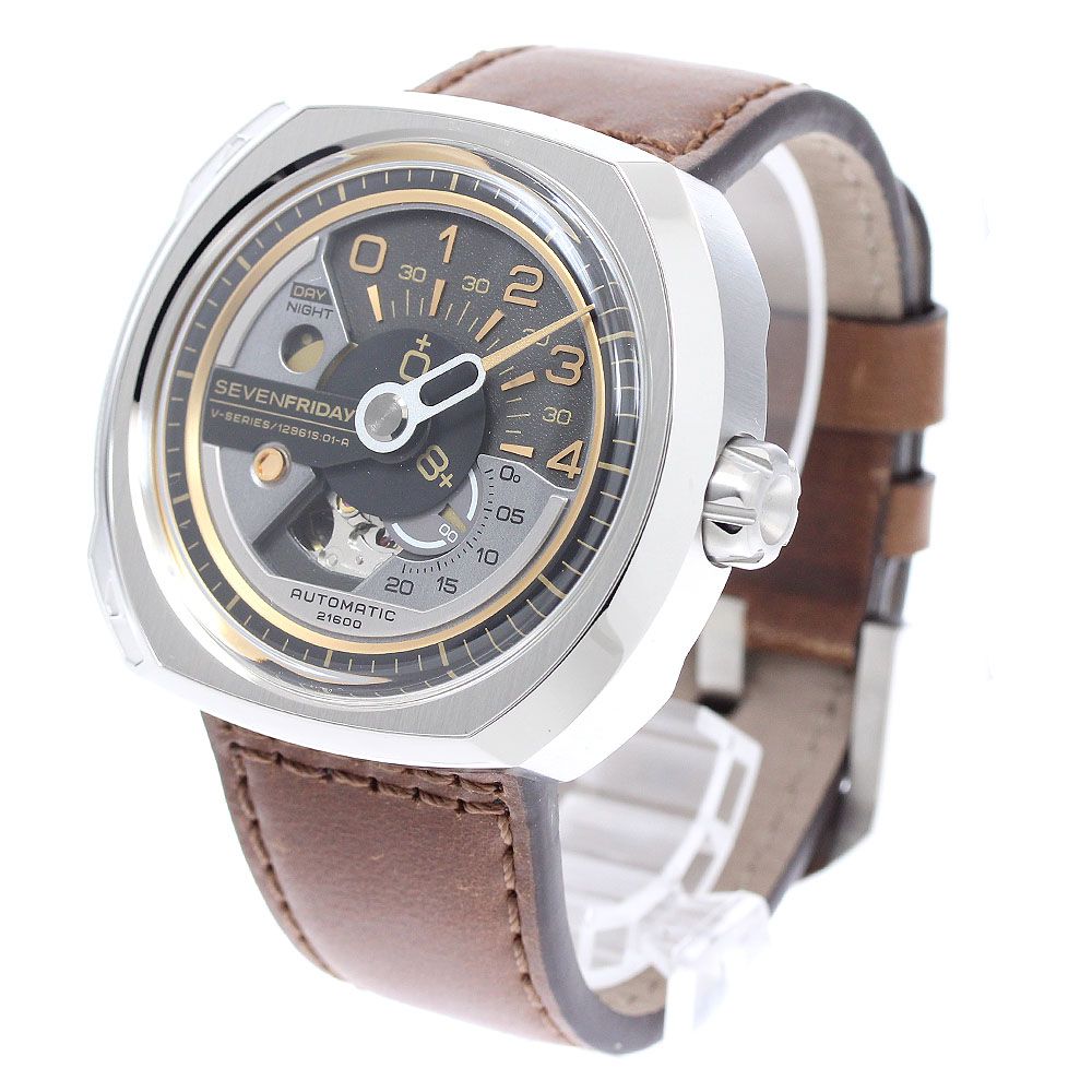  セブンフライデー SEVENFRIDAY SF-V2|01 Vシリーズ デイ-ナイト表示 スモールセコンド 自動巻き メンズ 内 き_944795 オフィスカジュアル 自動巻き時計 腕時計(アナログ)