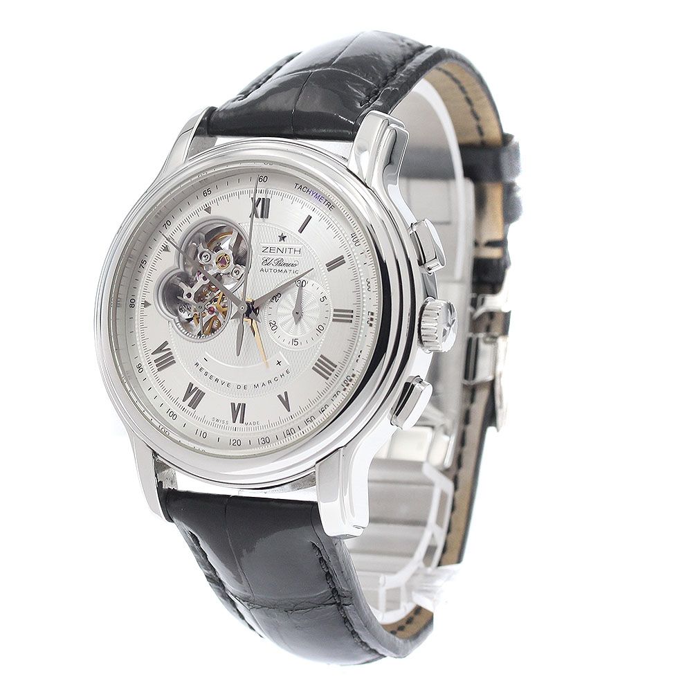  ゼニス ZENITH 03.1260.4021 クロノマスター XXTオープン エルプリメロ クロノグラフ 自動巻き メンズ 箱 保証書付き_934567 ストライプ 自動巻き時計 腕時計(アナログ)