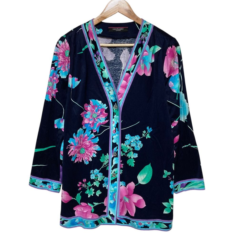 LEONARD FASHION レオナール カーディガン ?衫 Cardigan M 0327305 毛