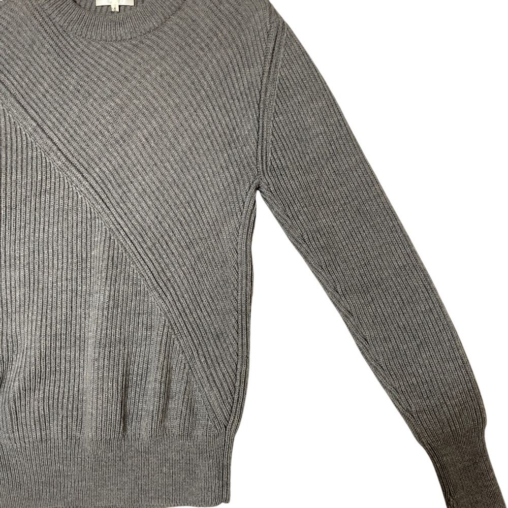 良品 HIKE ハイク RIB CREWNECK SWEATER リブ セーター 162-11077 サイズ1 グレー レディース 古着 中古 USED 良品 HIKE ハイク RIB CREWNECK SWEATER リブ セーター 162-11077