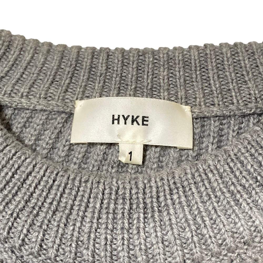 良品 HIKE ハイク RIB CREWNECK SWEATER リブ セーター 162-11077 サイズ1 グレー レディース 古着 中古 USED 良品 HIKE ハイク RIB CREWNECK SWEATER リブ セーター 162-11077