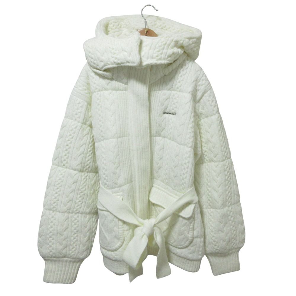 未使用 andmary アンドマリー quilting knit shape jacket フーデッド