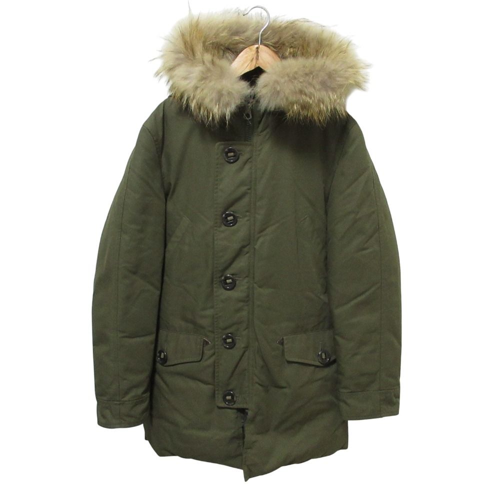 美品 UNITED ARROWS ユナイテッドアローズ ラクーンファー フーデッド 