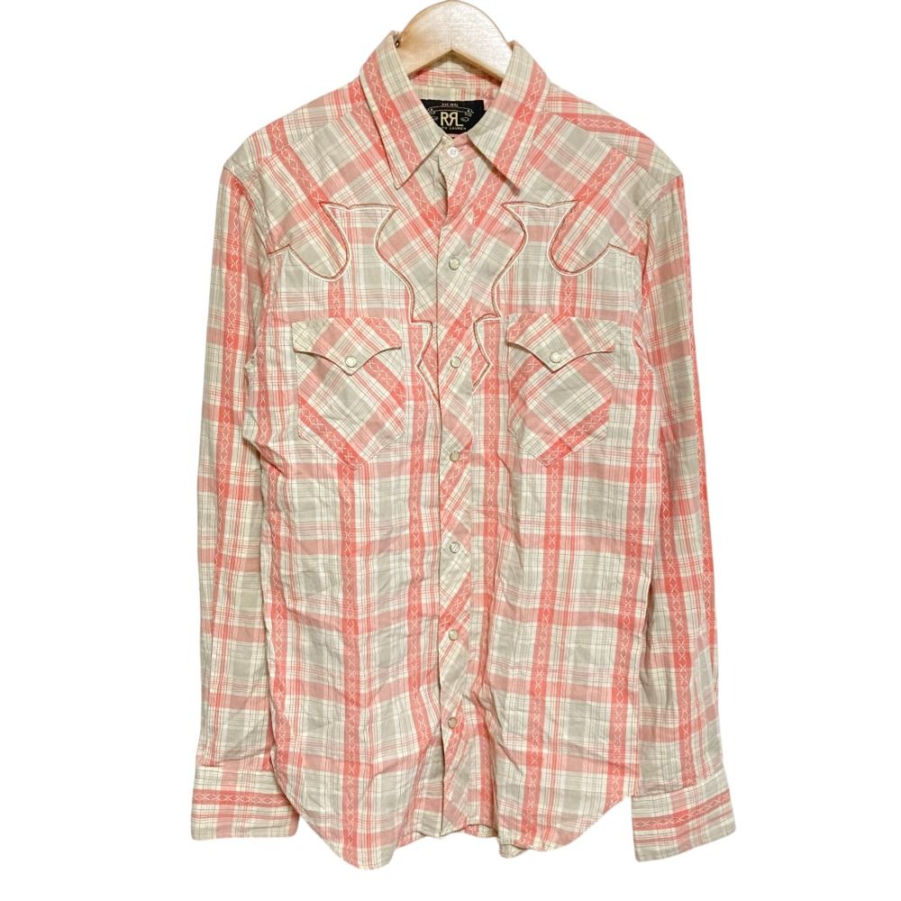 美品 古着 RRL ラルフローレン チェック ウエスタン シャツ 良品 RRL RALPH LAUREN ダブルアールエル ラルフローレン チェック柄