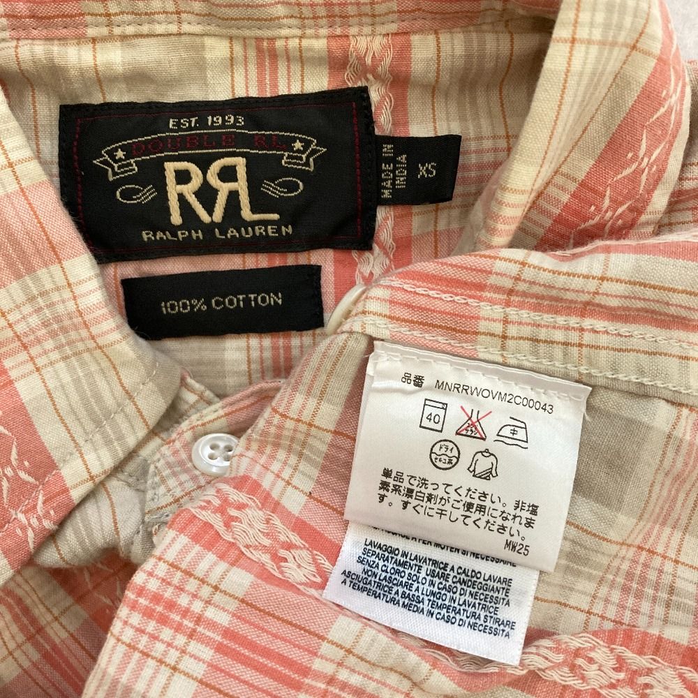 良品 RRL RALPH LAUREN ダブルアールエル ラルフローレン チェック柄