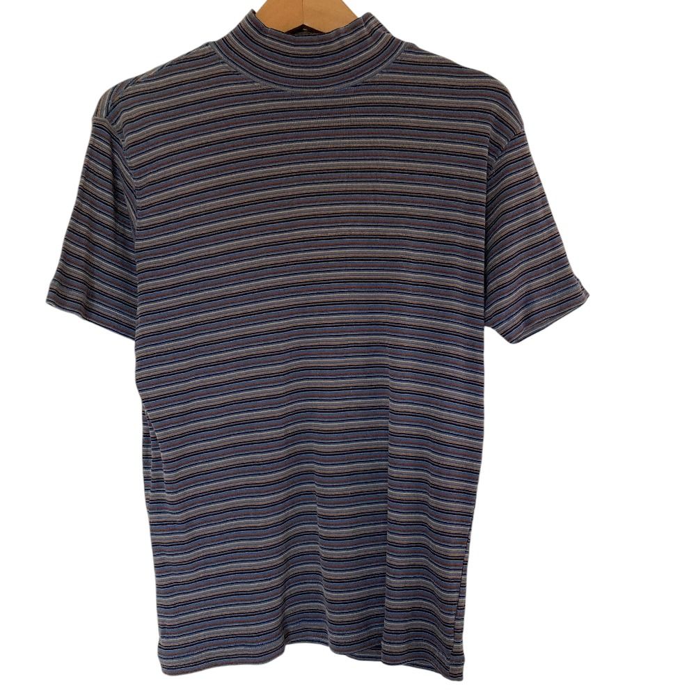 美品 Jurgen Lehl ヨーガンレール ボーダー ハイネック コットン