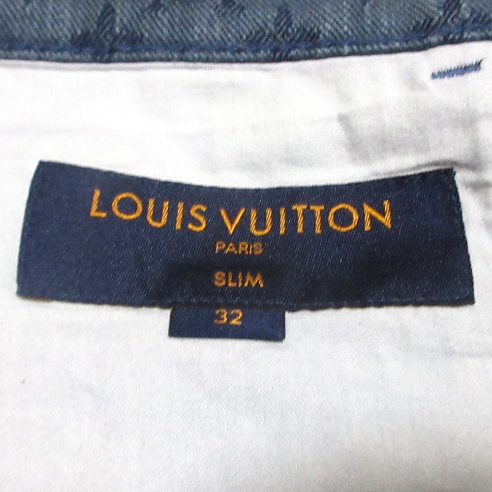 美品 LOUIS VUITTON ルイヴィトン モノグラムジャガード SLIM デニム