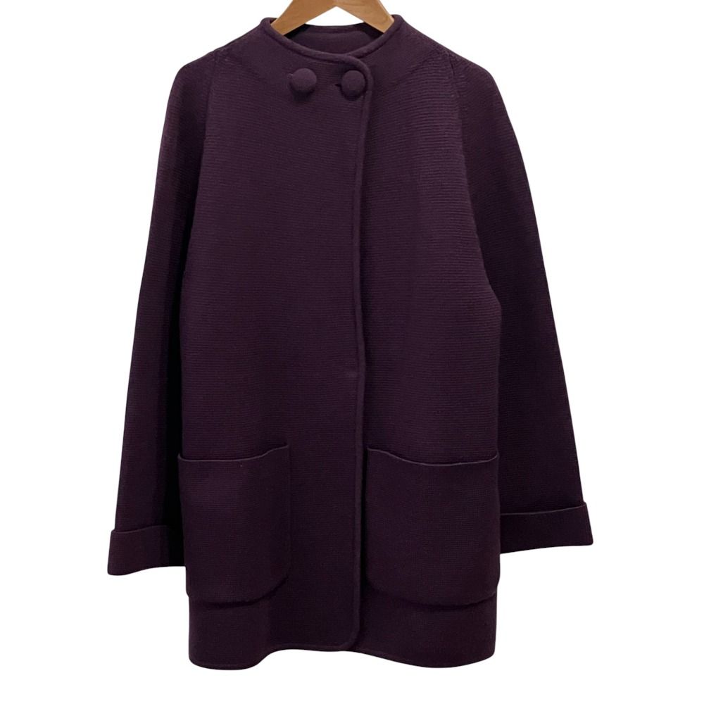 『未使用品』J＆M Davidson ニットコート パープル サイズM 美品 J&M DAVIDSON ジェイアンドエムデヴィッドソン ウール ニット