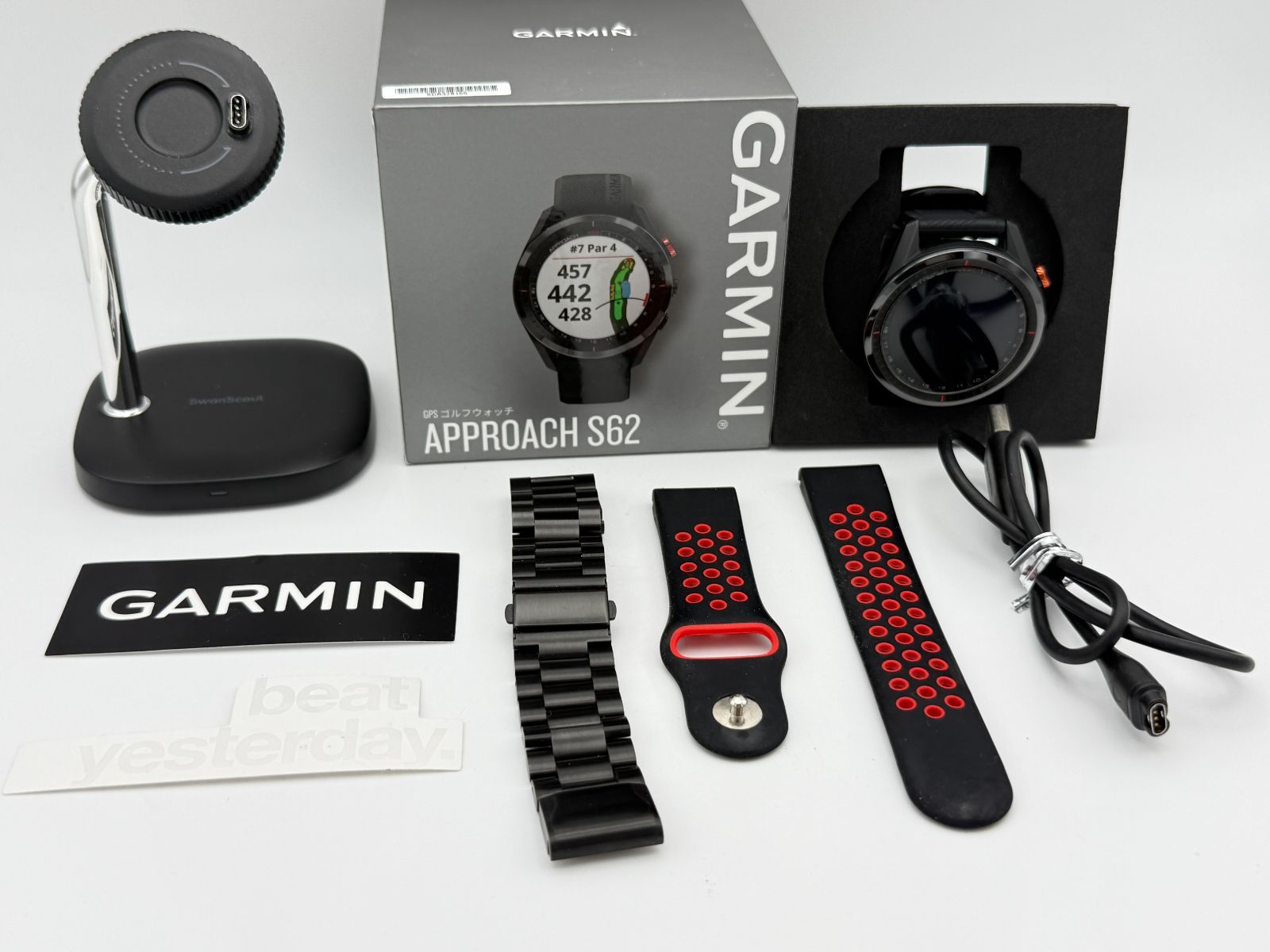 美品】GARMIN Approach S62 ブラック オマケ付 ガーミン 美品】GARMIN Approach S62 ブラック オマケ付 ガーミン