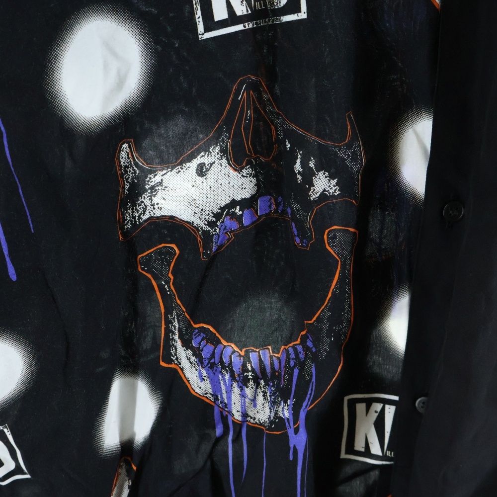 KIDILL (キディル) THREE PANEL SHIRT SKULL PRINT PATTERN スリー