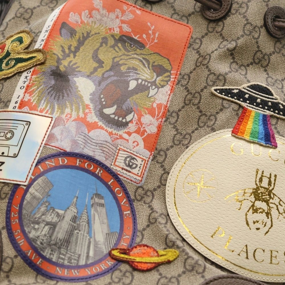 GUCCI (グッチ) クーリエ GGスプリーム 2WAYバックパック ハンドバッグ