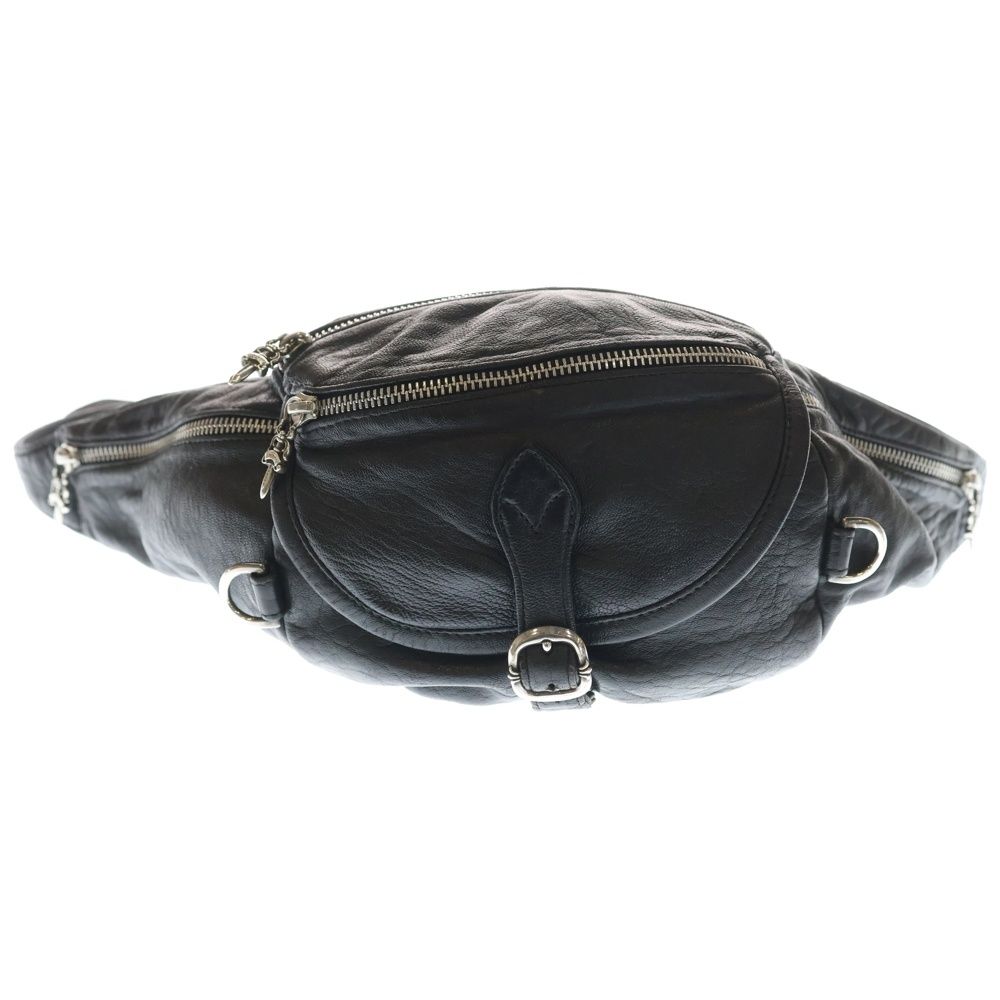 CHROME HEARTS (クロムハーツ) #1 SNAT PACK スナットパック ダガージップ ガンスリンガーベルト レザーウエストバッグ ブラック BCA378