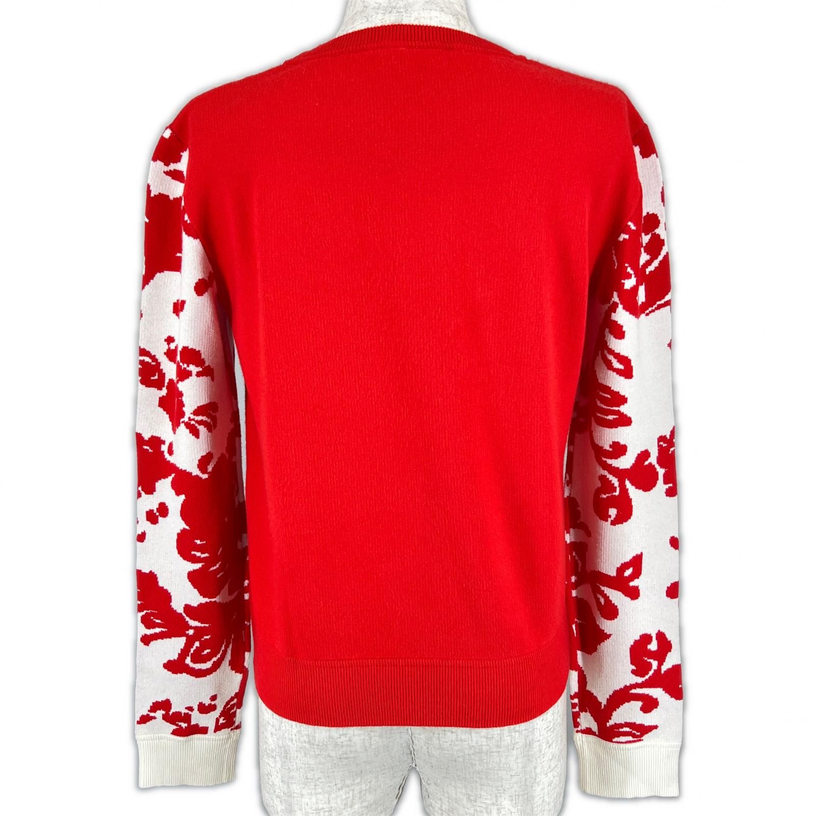 極美品△RED VALENTINO レッドヴァレンティノ フローラル クルーネック 