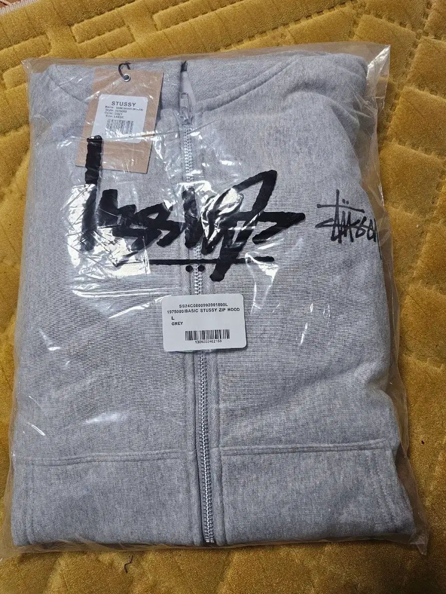 STUSSY ステューシー ベーシック ジップアップ フード グレー 新品