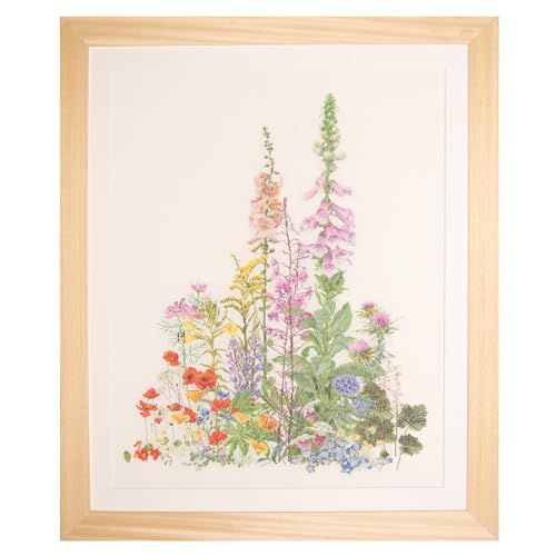 新品 テア・グーベルヌール クロス・ステッチｷｯﾄ American Wild Flowers 白のｱｲｰﾀﾞ16カウント 大人向け 554A