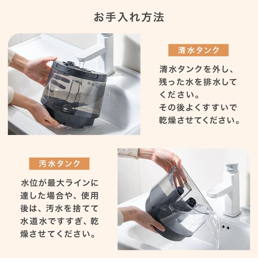 3069 スチームクリーナー 130℃高温洗浄 45分連続運転 満水タンク1800ml
