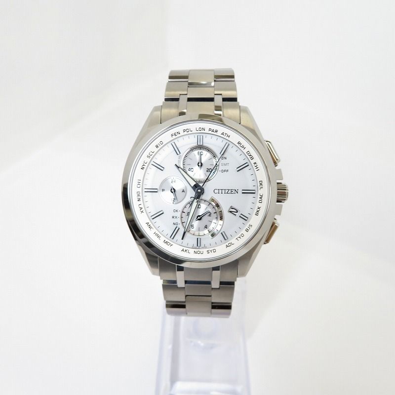 【瀬戸大橋店】 中古 CITIZEN | シチズン 腕時計 アナログ電波ソーラー アテッサ H804-T018696 シルバー 【131】 メンズ 【瀬戸大橋店】 CITIZEN | シチズン 腕時計 アナログ電波
