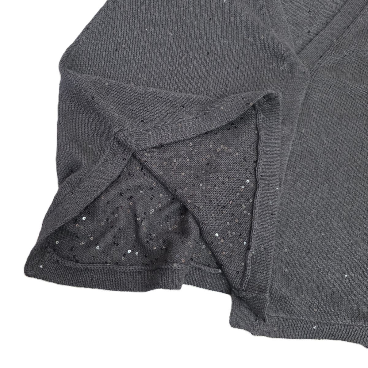 イタリア製 ブルネロクチネリ カシミヤ シルク スパンコール ニットキャップ BRUNELLO CUCINELLI カシミヤシルクニット スパンコール イタリア製