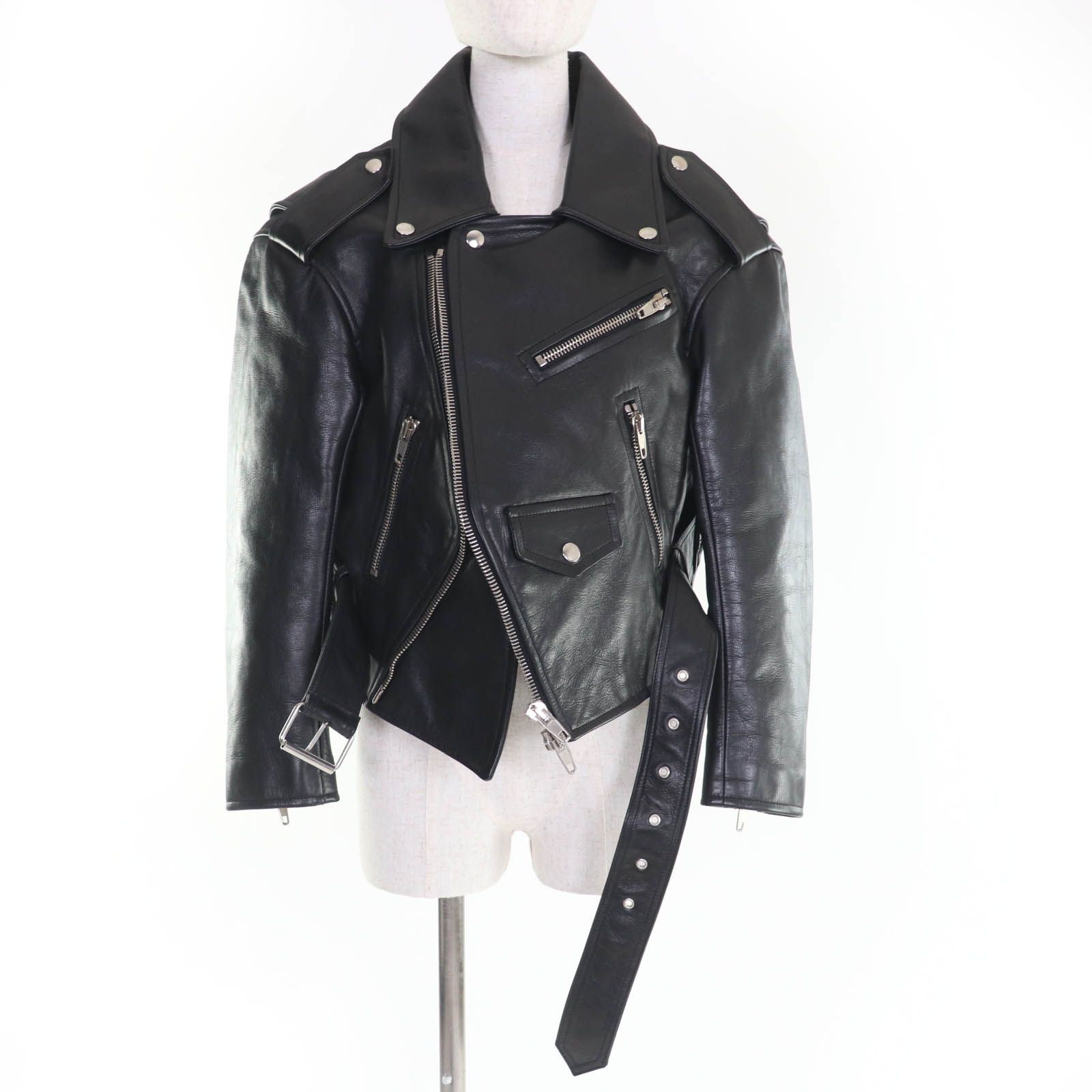 美品☆BALENCIAGA バレンシアガ 446474 スウィングトップ レザー