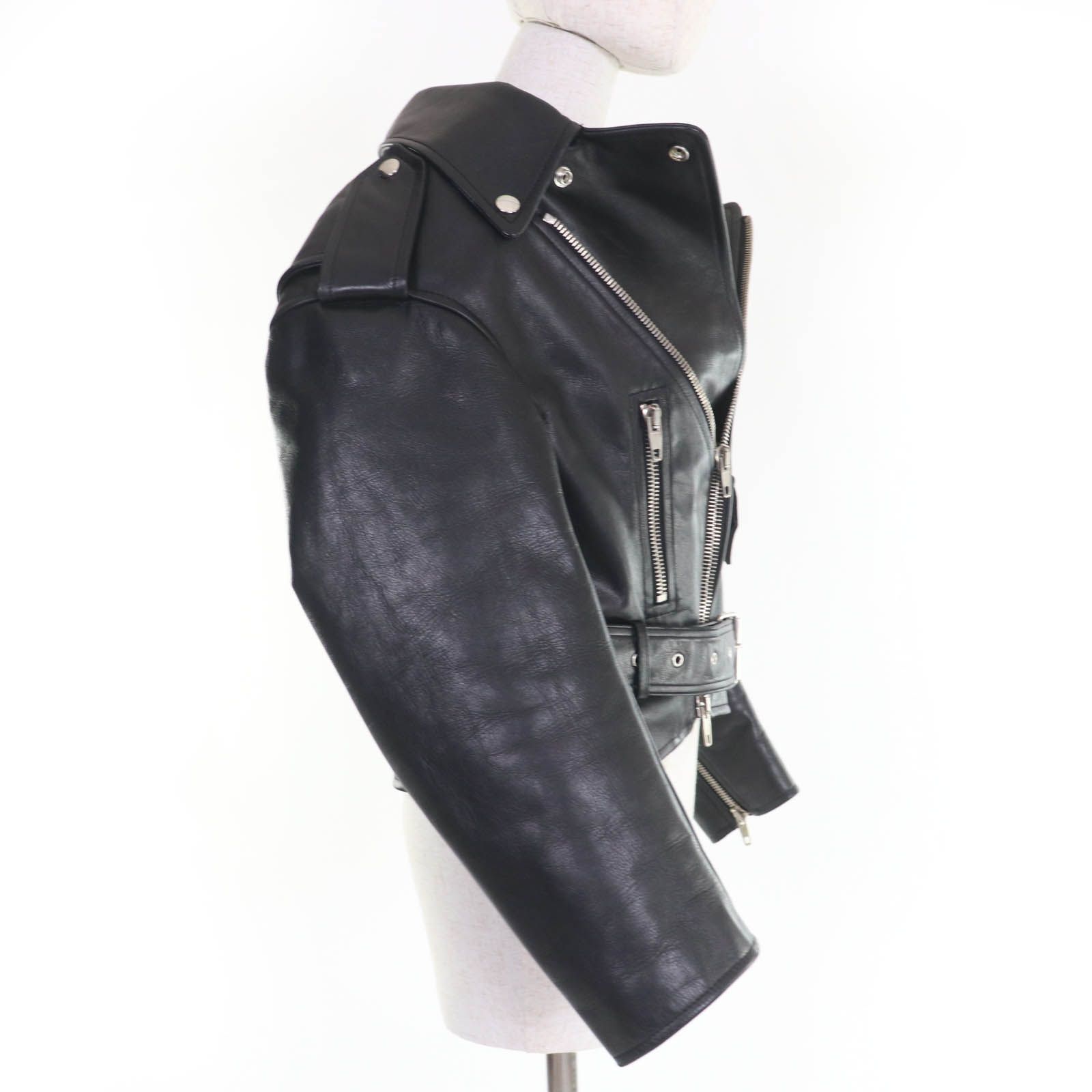 美品☆BALENCIAGA バレンシアガ 446474 スウィングトップ レザー