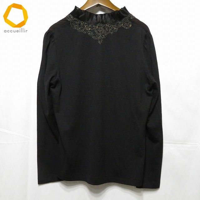 wnc インポートロッサ import Rossa カットソー 46 黒 刺繍 レース