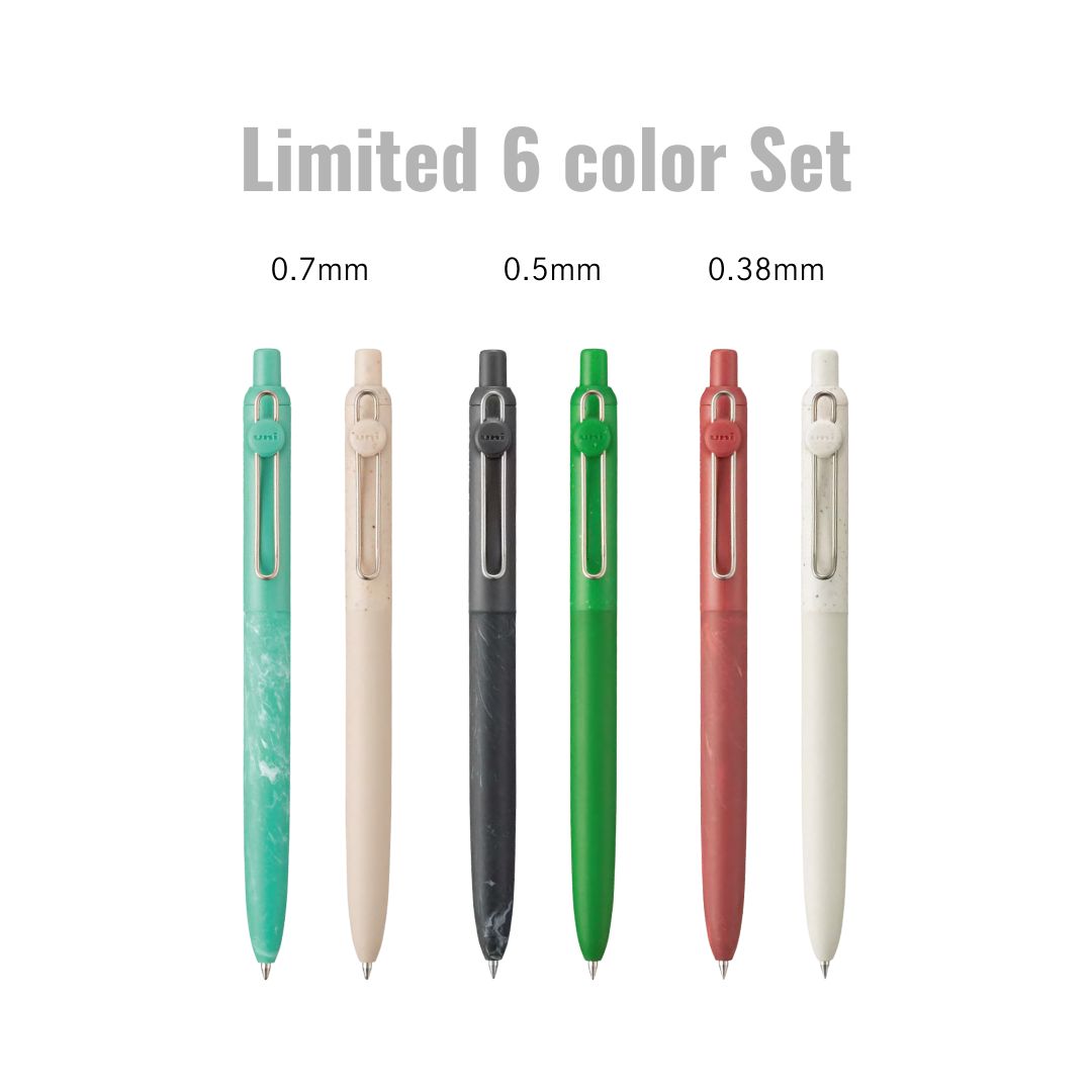 6種セット】三菱鉛筆 ユニボールゼント スタンダードモデル 0.38mm