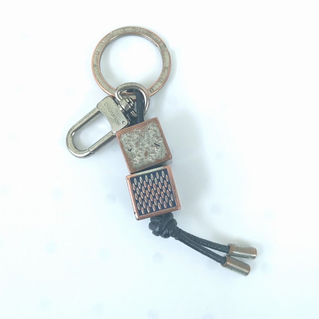 ルイ ヴィトン ダミエ ダイス キーホルダー キーリング メタル