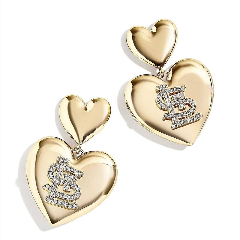 ウェア バイ エリン アンドルーズ レディース アクセサリー ピアス・イヤリング WEAR by Erin Andrews x Baublebar St Louis Cardinals Heart Statement Drop Earrings Crd Gol