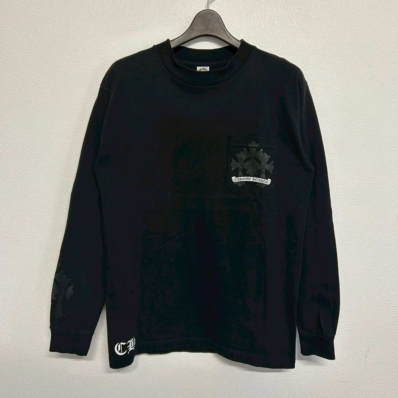 CHROME HEARTS Cemetery Cross Scroll Label クロムハーツ セメタリー 