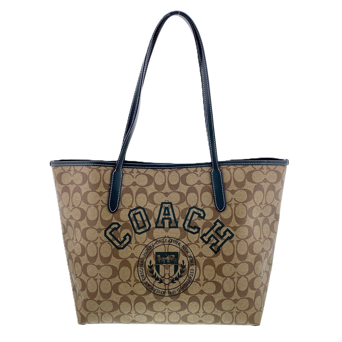 COACH コーチ シティ トート シグネチャー キャンバス ウィズ ヴァー 