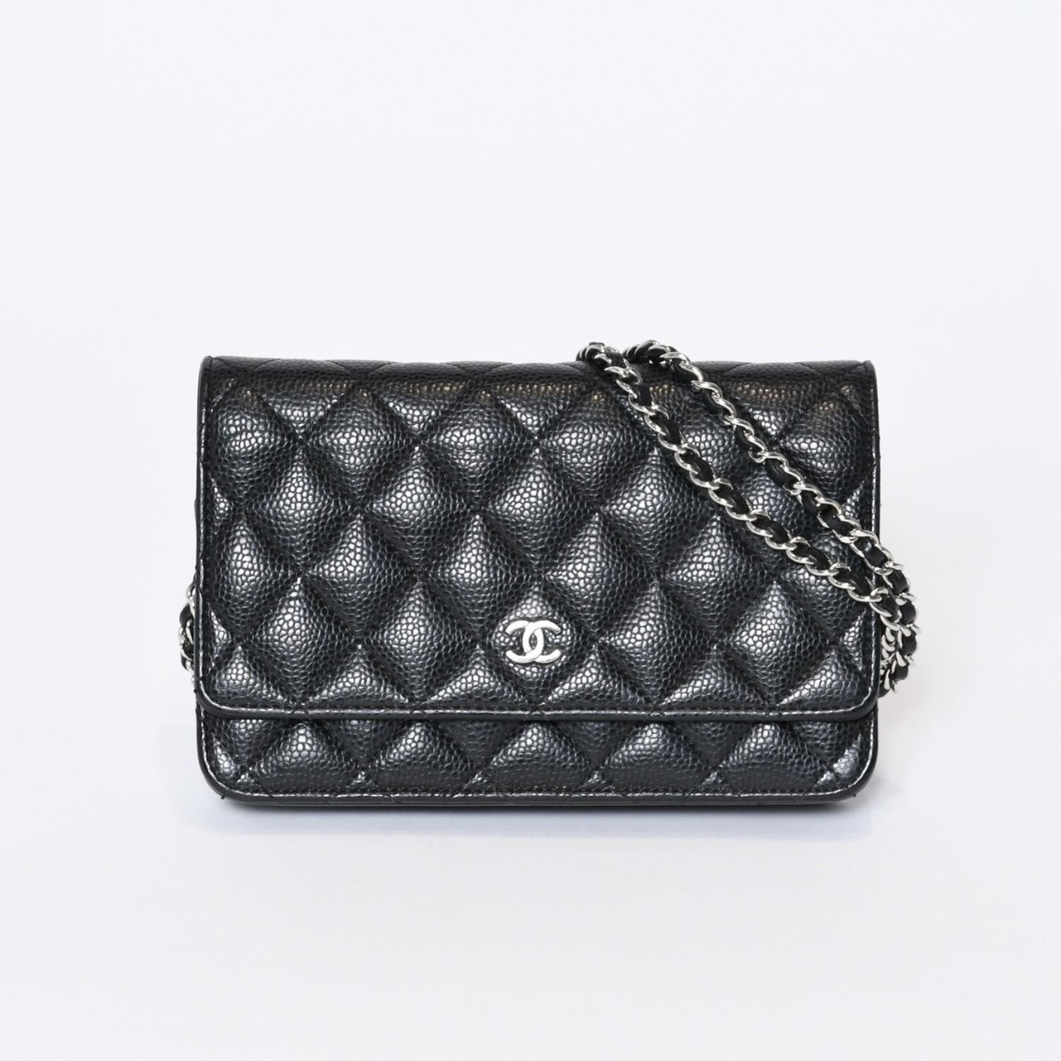 CHANEL シャネル キャビアスキン 長財布 極美品 付属品有 BK/GOL 