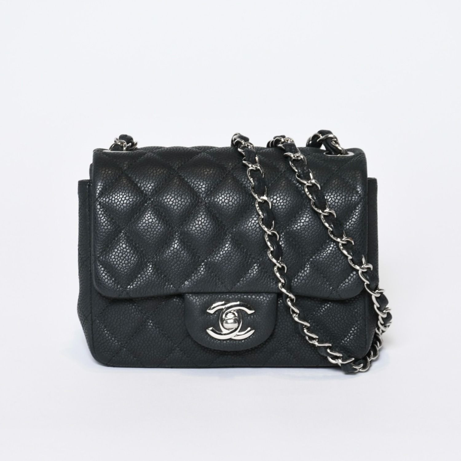 極美品 CHANELシャネル チェーン ショルダーバッグ ブラック シール有 