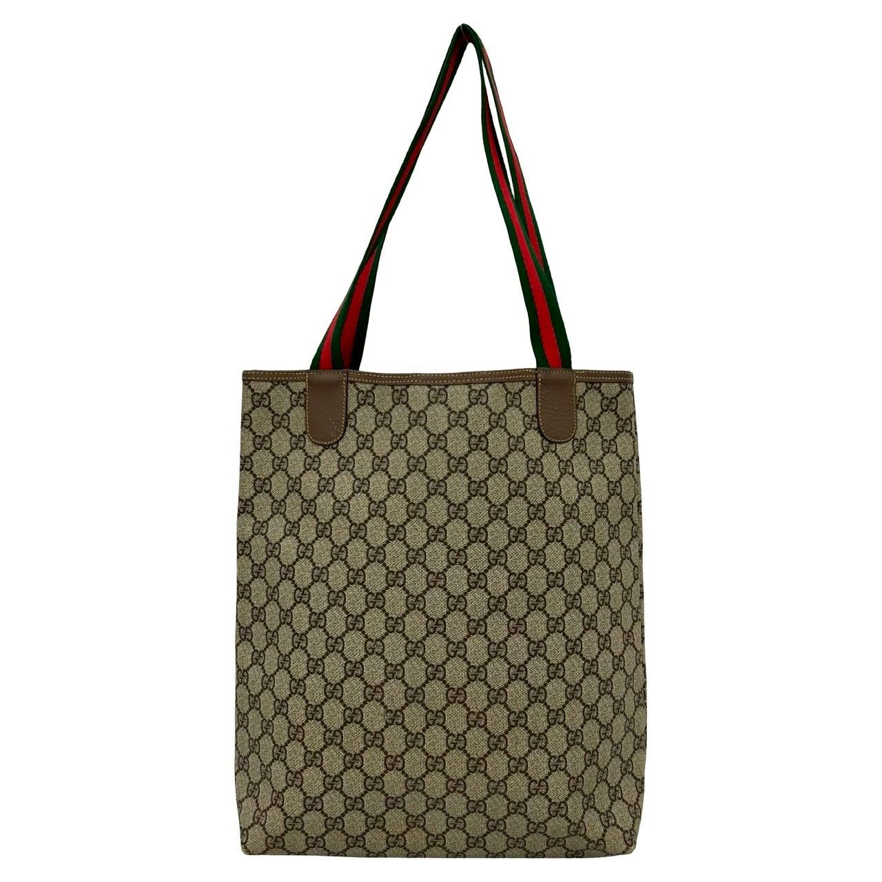 極 美品 GUCCI グッチ オールドグッチ シェリーライン GG ロゴ 柄 金具