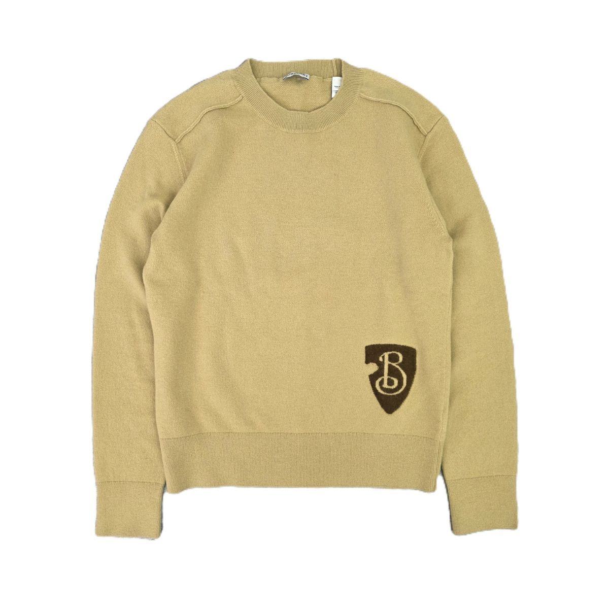 BURBERRY バーバリー ウール アルパカ混 B エンブレム シールド ロゴ