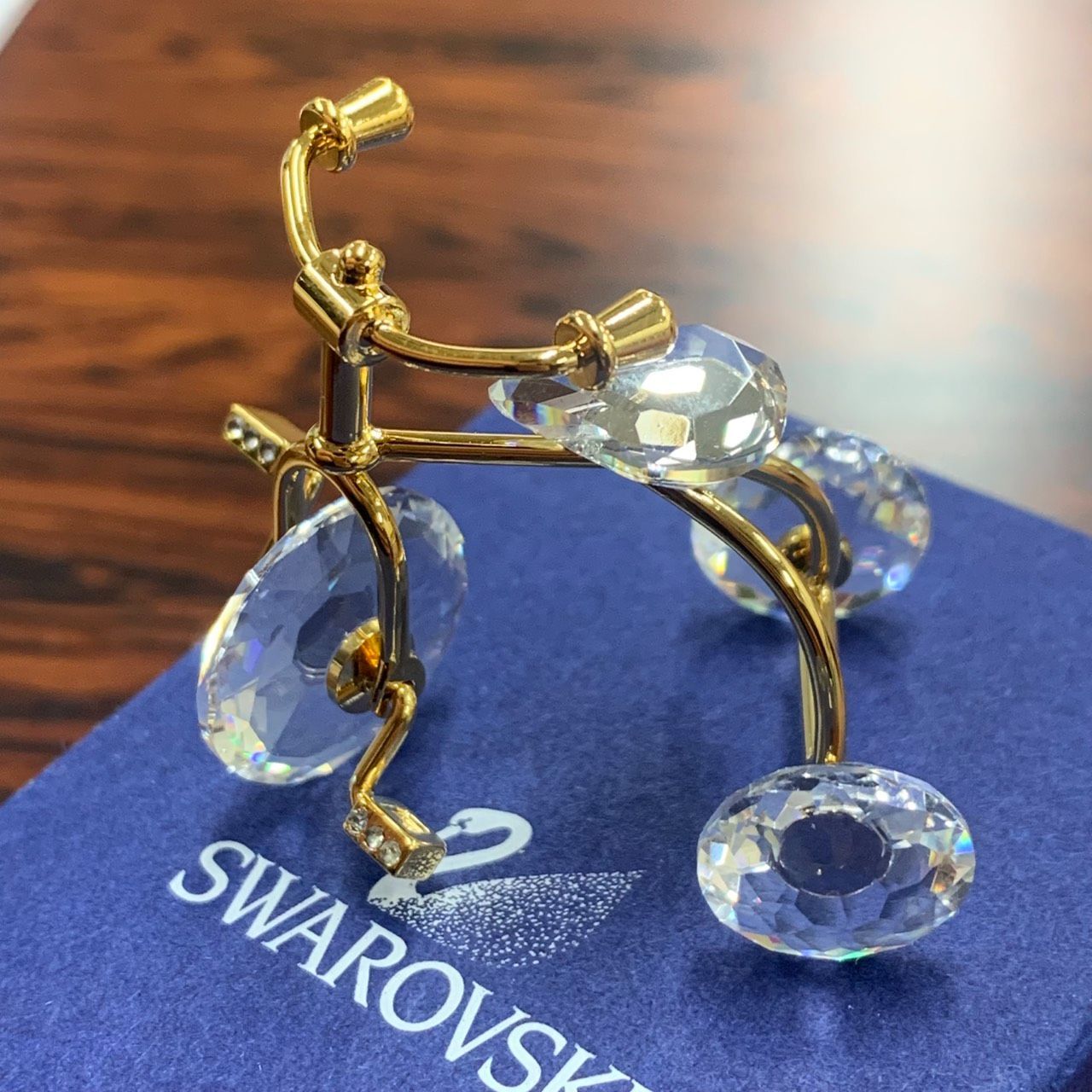 SWAROVSKI スワロフスキー クリスタル 三輪車 置物 箱付き インテリア 