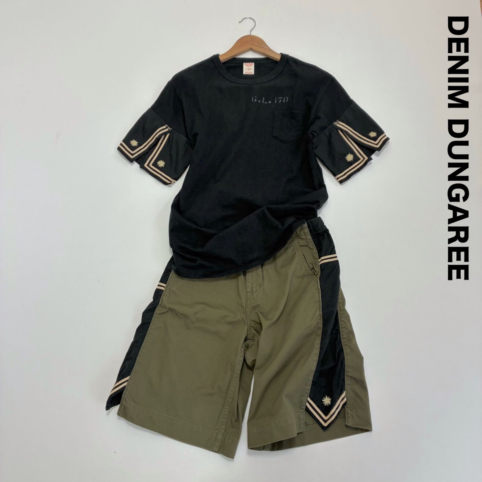 DENIM DUNGAREE デニムダンガリー☆マリンテイスト ミリタリー Tシャツ 